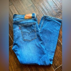 Men’s Levi’s 513 (slim/straight fit) 36x30 Blue denim jeans.  Previously worn.